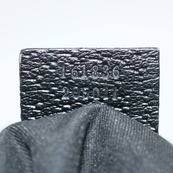 GUCCI GG Canvas Web Sherry Line Hand Bag Black Red Green 161836 Auth 36566 - Picture 11 of 16